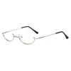 Sunglasses Frames Decoration Half Glasses Frame Oval Spectacle Pography Without Lens Eyewear 3 Color X1K2