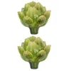 Fleurs décoratives 2 pcs faux légumes Artificial Artichaut décor Pographie accessoires Affichage en plastique