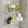 Dekoratif Plakalar Yüksek kaliteli akrilik raflar basit delikli duvar vitrini yatak odası oturma odası banyo bir kelime bölme organizatörleri