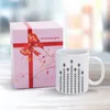 Tasses fleurs minimalistes noires sur tasse blanche à des amis et à la famille Créative Gift 11 oz Caféra Céramique M