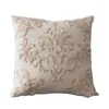 Pillow European Style Linen Embroidered Hand Embroidery Cover 50x50cm For Sofa Living Room Bedroom Home Decoration Case