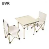 Camp Furniture UVR Tables de pliage et chaises extérieures Set Portable Voyage Omelette Table de voyage Camping