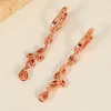 Kolczyki Dangle Pear 4x6mm Rose Gold Garnet 925 Strerel Srebrny Naturalny Czerwony Kamień