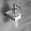 Liquid Soap Dispenser Dispensers Chrome Color Wall monterad med Frosted Glass Container Bottle Badrumsprodukter 5781