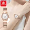 Montres féminines Olevs 9975 Constellation de luxe Quartz pour femmes Diamond Diamond en acier inoxydable Mandon Horloge imperméable Lumineuse L240402