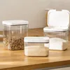 Bottiglie di stoccaggio cucina scatola sigillata pressione tipo sigillatura automatica trasparente perdite a prova di umidità a prova di umidità perline cereali a prova di umidità C