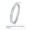 Cluster anneaux femmes bling cz pierres bande de mariage mince 2 mm en acier inoxydable ridicule femelle feme-doigt cadeau bijoux us