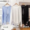 T-shirts pour femmes T-shirts minimalistes Femmes Pure Bandage classique Design résistant au soleil Summer Soufflent lâche Casual Korean Style Fashion