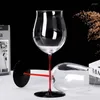 Wine Glasses Haste Vermelha E Fundo Preto Cristal Vinho Tinto Copo Tamanho Europeu De Bordeaux Para Casa Goblet Borgonha