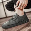 Casual Shoes Fashion Men's Leather Comfortable High Top Waterproof And Anti Slip Sports