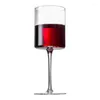 Vingglasögon Fina konst 400-450 ml Straight Goblet Red Cup Sparkling Glass Family Bar Holiday Drinkware Gift