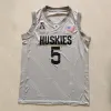 Jersey de basket-ball UConn Huskies - Jersey de l'équipe de basket-ball du NCAA pour hommes et femmes