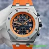 AP Brand Wristwatch Royal Oak Series Offshore Series 26170st Orange Volcano Face Chrononometer Automatic Melecical Watch Watch