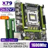 Placas base Atermiter X79 Placa base con Xeon E5 2650 V2 CPU 2*8GB = 16GB DDR3 1600MHZ REC ECC RAM Memoria Combo Kit Conjunto NVME SATA Server