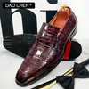 Casual Shoes LUXURY MEN'S LOAFERS SLIP ON MEN DRESS RED BLACK WEDDING BANQUET OFFICE GENUINE LEATHER FOR