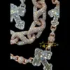 Passe Diamond Tester VVS Colar Gold Blic Big Cuban Link Chain