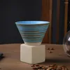 Mokken vintage keramische koffie mug tumbler roest glazuur thee melkbier met houtgreep Japanse stijl waterbeker thuiskantoor drinkware