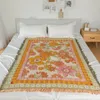 European Country Sofa Blanket Bohemian Tapestry Flowers Single Double Cover Living Room Decorative Casual Bedspread 240326