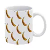 Mugs Banana Pattern White Mug Coffee Afternoon Tea Christmas Cups Ceramic 330ml For Yellow Cool Brown