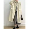 Trench Coats Femme Superaen Japanese Retro Style Windbreaker 2024 Spring Korean Wack Veste