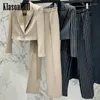 Pantaloni da due pezzi da donna 3.18 klasonbell temperamento bling cristallo diamante in lana lady sidone donna blazer corto a bottone singolo o dritto