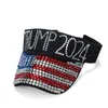 파티 모자 트럼프 2024 다이아몬드 모자 수 놓은 야구 캡 캡 미국 국기 스포츠 드롭 배달 홈 정원 축제 용품 Dhoque