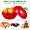 Storage Bottles 36 Pcs Apple Candy Box Containers Lids Christmas Tree Decorations Ornaments Party Favors Kids Plastic Decorate