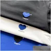 Men'S T-Shirts Mens Summer Heart-Shaped Embroidery Tees Men Women T-Shirt Drop Delivery Apparel Clothing Polos Dh4Q5