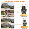 Cameras 5K HD WiFi IP Camera 12MP Outdoor 10X Hybrid Zoom PTZ Camera 4K Three Lens Dual Screen Security Cam Auto Tracking Surveillance