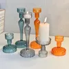 Bandlers Decorative Clear Champagne en verre Vase de fleurs pour la décoration de maison Centres de mariage Gift Candlestick Gift