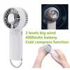 Mini Fan Portable Handheld Ice Pack Semiconductor Cooling Fan Astronaut USB Charging High Wind Desktop Outdoor Bladeless Fan 240403