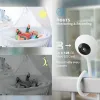 Telecamere Wouwon Baby Monitor Display Temperatura Play Lullaby CloudEdge App 1080p Mini Ip Wifi IP Telection CCTV Camera da bambino CCTV