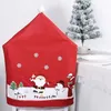 Couvre-chaises salle à manger Santa Claus Slipcover Christmas Fabric Meubles de meubles Protector Cover pour