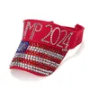 파티 모자 트럼프 2024 다이아몬드 모자 수 놓은 야구 캡 캡 미국 국기 스포츠 드롭 배달 홈 정원 축제 용품 Dhoque