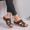 Talltor 2024 Summer Fashion Women's Shoes Hollowed-Out Wedge Sandaler korsar stor storlek utanför för att bära 41-43 Sandalias