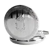 Silver Shield Automatic Mécanique Pocke Regarder les chiffres arabes Afficher les cadeaux masculins de pendentif autonome 240327