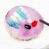 Candle Holders 6 Pcs Tool Nail Display Pallet Nails Color Mixing Palette Manicure Polish Resin Gel