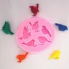 Baking Tools Creative Shape Silicone Molds Diy Five Birds Cake Cookies Different Poses Convenience Accessories Supplies