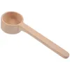 Spoons Small Wooden Long Milk Powder Bath Salt Scoop Mini Leaves Handle Multipurpose