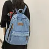 Denim Fashion Backpacks for School Trend Student Jeans Bag Multi Pockets Large Capacity Rucksack Mochila De Escola Feminina 2023 240329