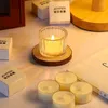 Candele 20 pezzi Luce da tè votiva per centrotavola galleggiante in vetro trasparente mini decorazioni a costolette