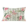 Floral Pillow Cases Standard Size Linen Fabric Fade Resistant Pillowcase