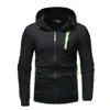 Men'S Hoodies & Sweatshirts Men Casual Athletic With Fluorescent Zippers Male High Street Cardigan Autumn Hooded Mans Winter Solid Co Dh9Xr
