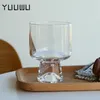 Casas de vino 250 ml de desayuno de vidrio transparente taza taza de agua alta taza de jugo de iceberg creative té de café