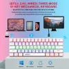 Tangentbord JX300 2.4G Trådlös Bluetooth Mechanical Keyboard Blue Switch Trimode 61 Keys Gamer for Computer PC Laptop Lartagbar kabel