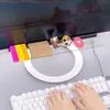 粘着性メモのためのクリエイティブアクリルモニターメッセージメモボード透明な名前カードホルダーデスクトッププラスチックホルダー文房具