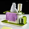 Kitchen Storage Est Shelf Sponge Holder Draining Sink Box Organizer Rack Dish Stand Utensils Towel