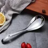 Spoon 1 pc maniglia lunga cucchiaio di riso in acciaio inossidabile gemelli per la cucina per casa ristorante (argento)