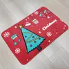 Bath Mats 40x60CM Christmas Tree Pattern Floor Mat Soft Non-slip Rug Decoration Carpet For Home Bathroom Decor