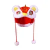 Dog Apparel Cute Pet Hat For Dogs Chinese Style Cartoon Design Plush Soft Warm Lion Dance Cats Year